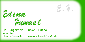 edina hummel business card